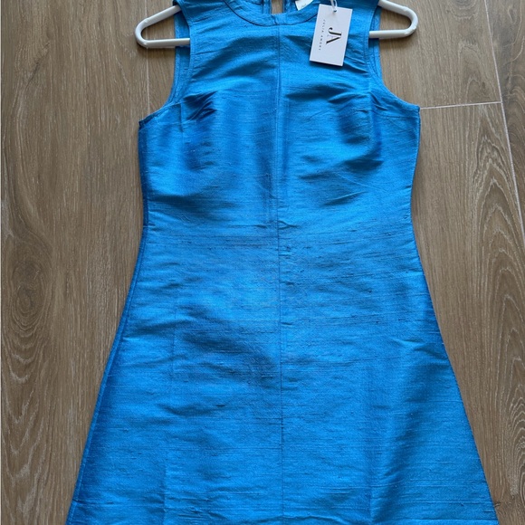 Julia Amory Baby Jane Sleeveless Mini A-Line Dress in cornflower Blue NWT - Picture 8 of 8